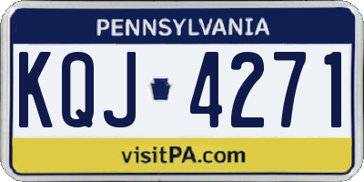 PA license plate KQJ4271
