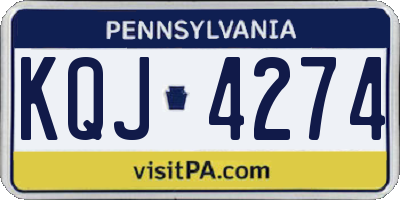 PA license plate KQJ4274