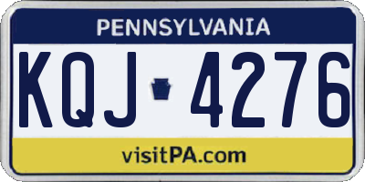 PA license plate KQJ4276