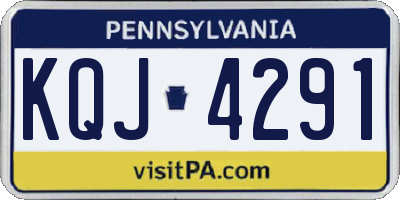 PA license plate KQJ4291