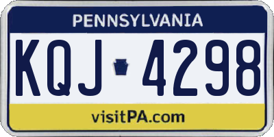 PA license plate KQJ4298