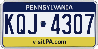 PA license plate KQJ4307