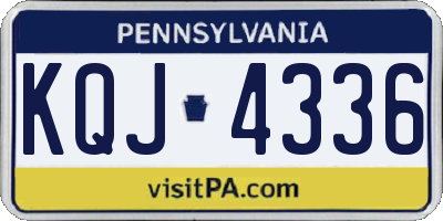 PA license plate KQJ4336