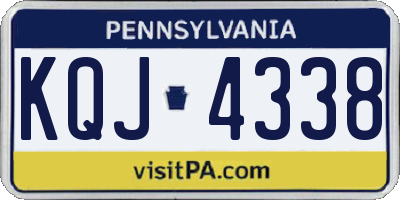 PA license plate KQJ4338