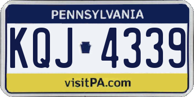 PA license plate KQJ4339