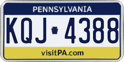 PA license plate KQJ4388