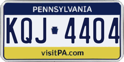 PA license plate KQJ4404