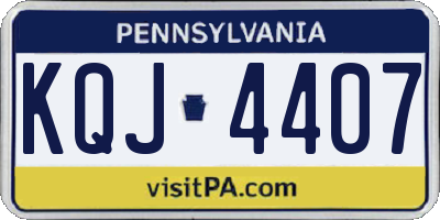 PA license plate KQJ4407