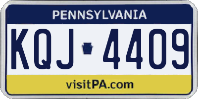 PA license plate KQJ4409