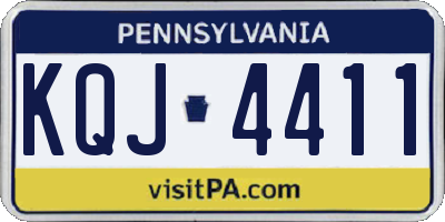 PA license plate KQJ4411