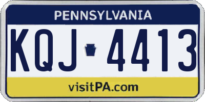 PA license plate KQJ4413