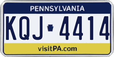 PA license plate KQJ4414