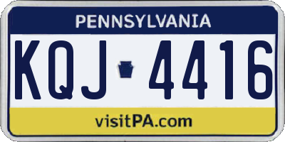 PA license plate KQJ4416