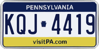 PA license plate KQJ4419