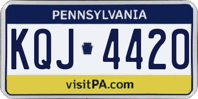 PA license plate KQJ4420
