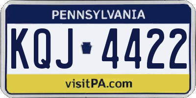 PA license plate KQJ4422