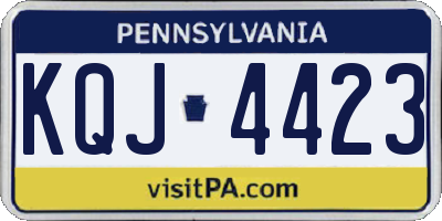 PA license plate KQJ4423