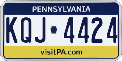 PA license plate KQJ4424