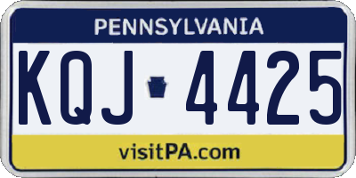 PA license plate KQJ4425