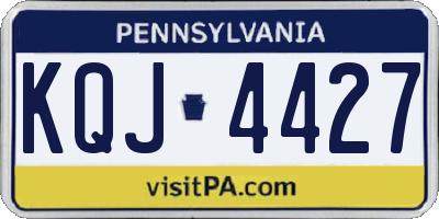 PA license plate KQJ4427