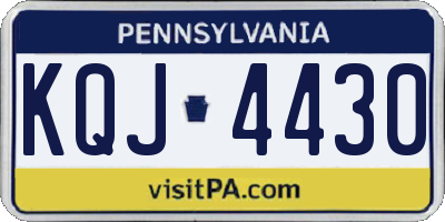 PA license plate KQJ4430
