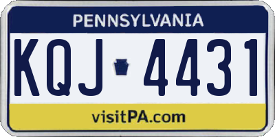 PA license plate KQJ4431