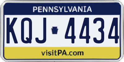 PA license plate KQJ4434