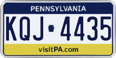 PA license plate KQJ4435