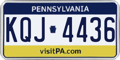 PA license plate KQJ4436