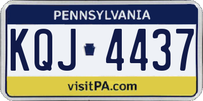 PA license plate KQJ4437