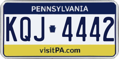 PA license plate KQJ4442