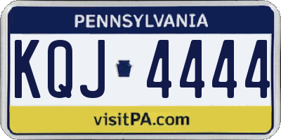 PA license plate KQJ4444