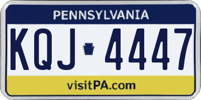 PA license plate KQJ4447