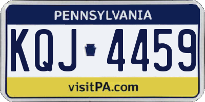 PA license plate KQJ4459