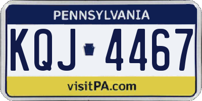 PA license plate KQJ4467