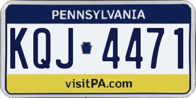 PA license plate KQJ4471