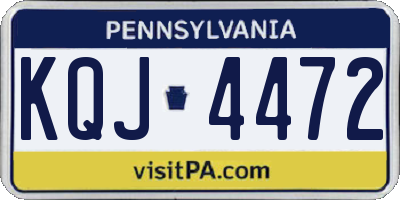 PA license plate KQJ4472