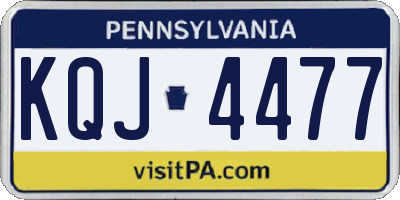 PA license plate KQJ4477