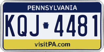 PA license plate KQJ4481
