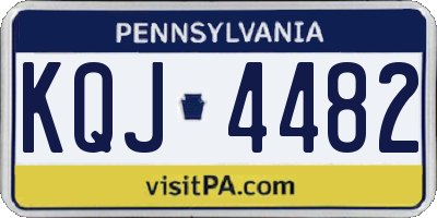 PA license plate KQJ4482