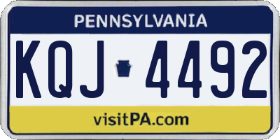 PA license plate KQJ4492