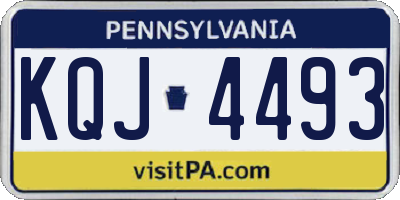 PA license plate KQJ4493