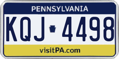 PA license plate KQJ4498