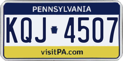 PA license plate KQJ4507