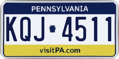 PA license plate KQJ4511