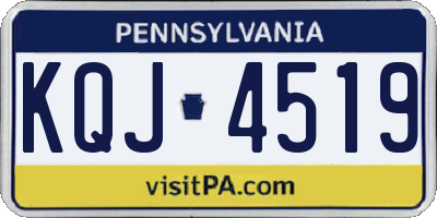 PA license plate KQJ4519