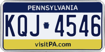 PA license plate KQJ4546