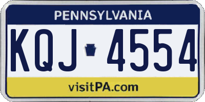 PA license plate KQJ4554