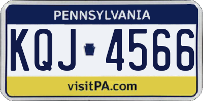 PA license plate KQJ4566