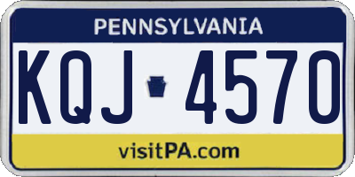 PA license plate KQJ4570